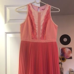 Lulus Pink Pleated Dress